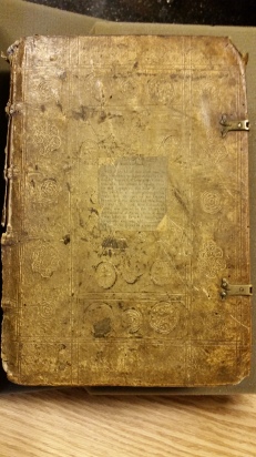 Notre Dame's alleged human skin book, now proven to be fake. Photo by Megan Rosenbloom posted with permission from Hesburgh Library at Notre Dame.